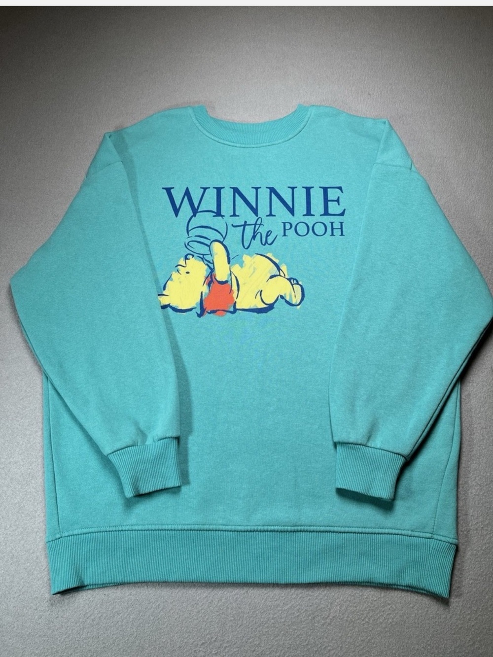 DISNEY WINNIE THE POOH OVERSIZED CREWNECK SWEATSHIRT PULLOVER